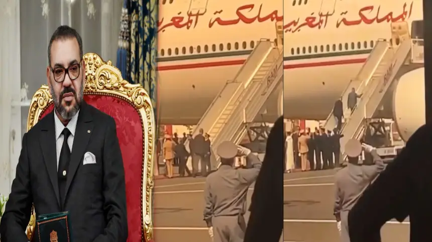 شاهد لحظة مغادرة جلالة الملك محمد السادس مدينة تطوان عبر مطار سانية الرمل